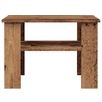 Mesa De Centro Madera Contrachapada Madera Antigua 60x60x42 Cm_2