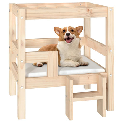 Vidaxl Cama Para Perros Madera Maciza De Pino 55,5x53,5x60 Cm_3