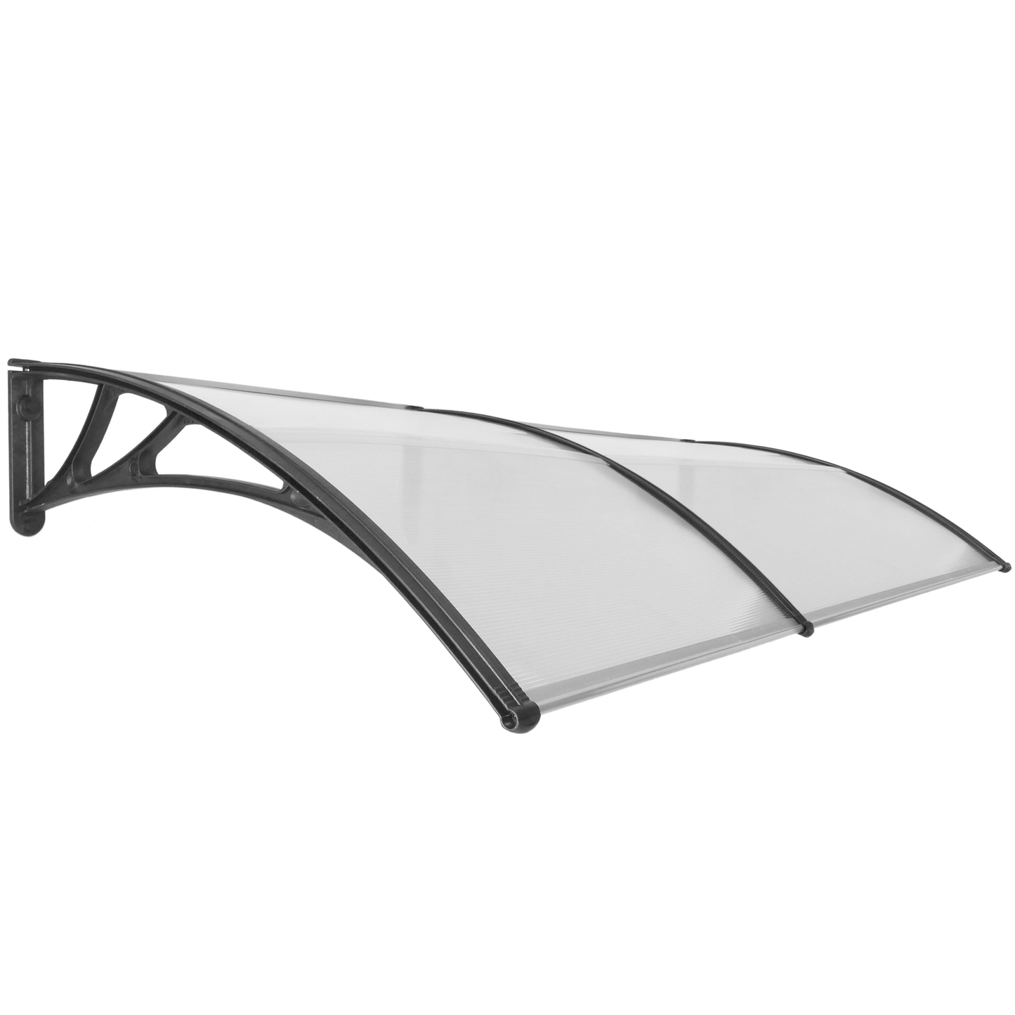 Tejadillo De Protección 200x100cm Marquesina Para Puertas Y Ventanas Negro_0
