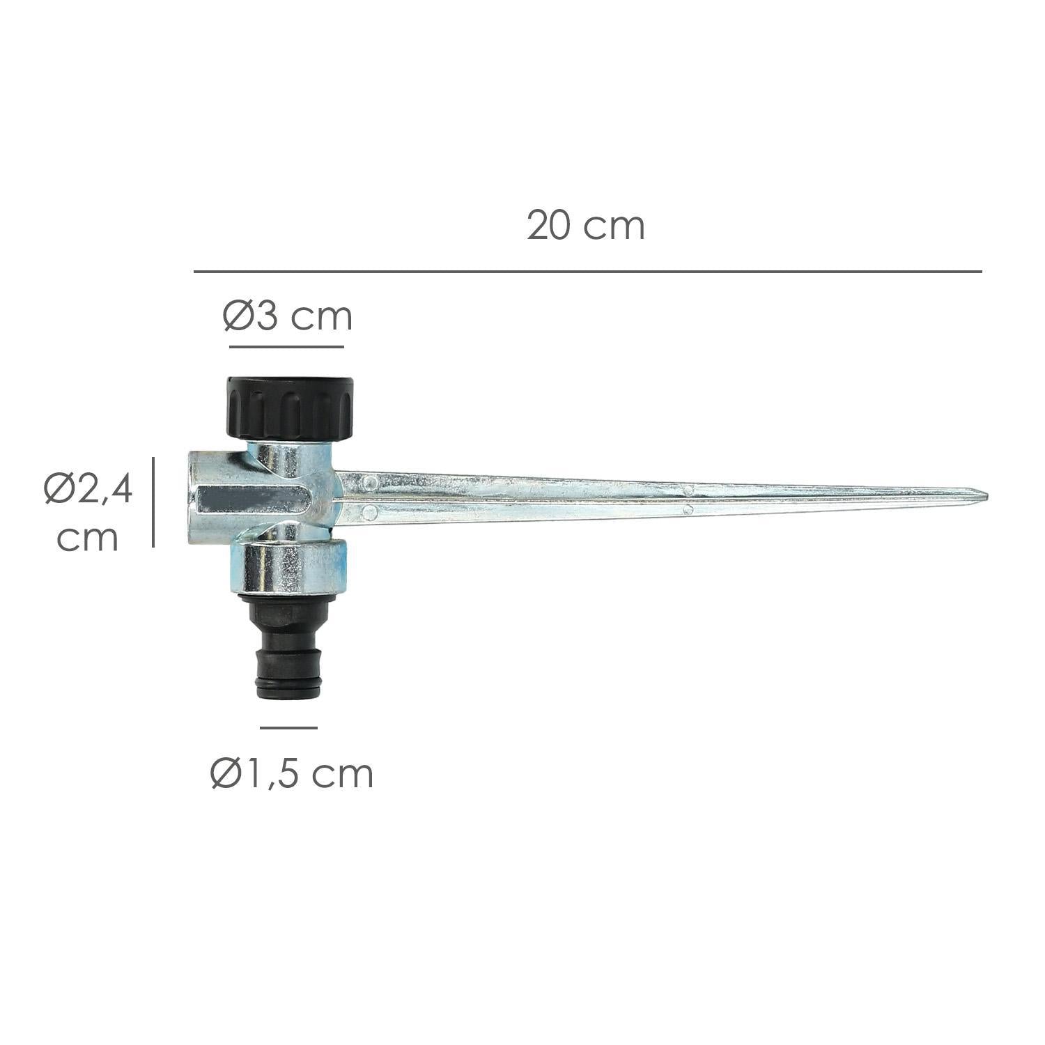 Pincho Para Aspersor Metalico Saturnia Con Racord Manguera_1