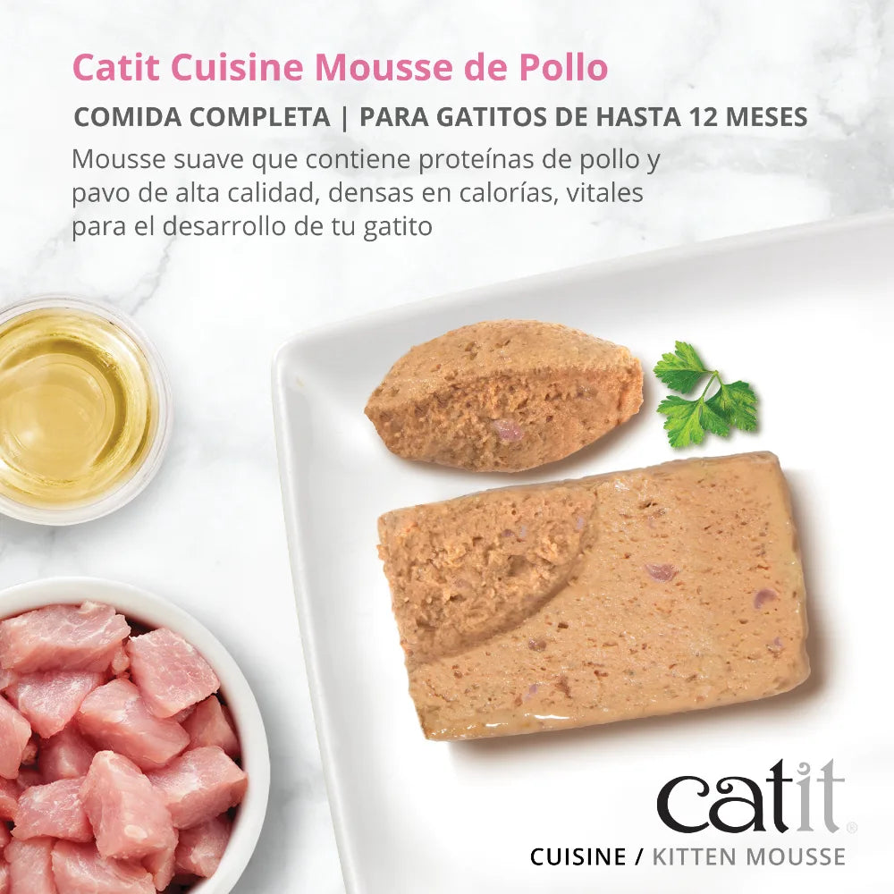 Mousse Kitten Pollo con Pavo Catit Cuisine 90 g