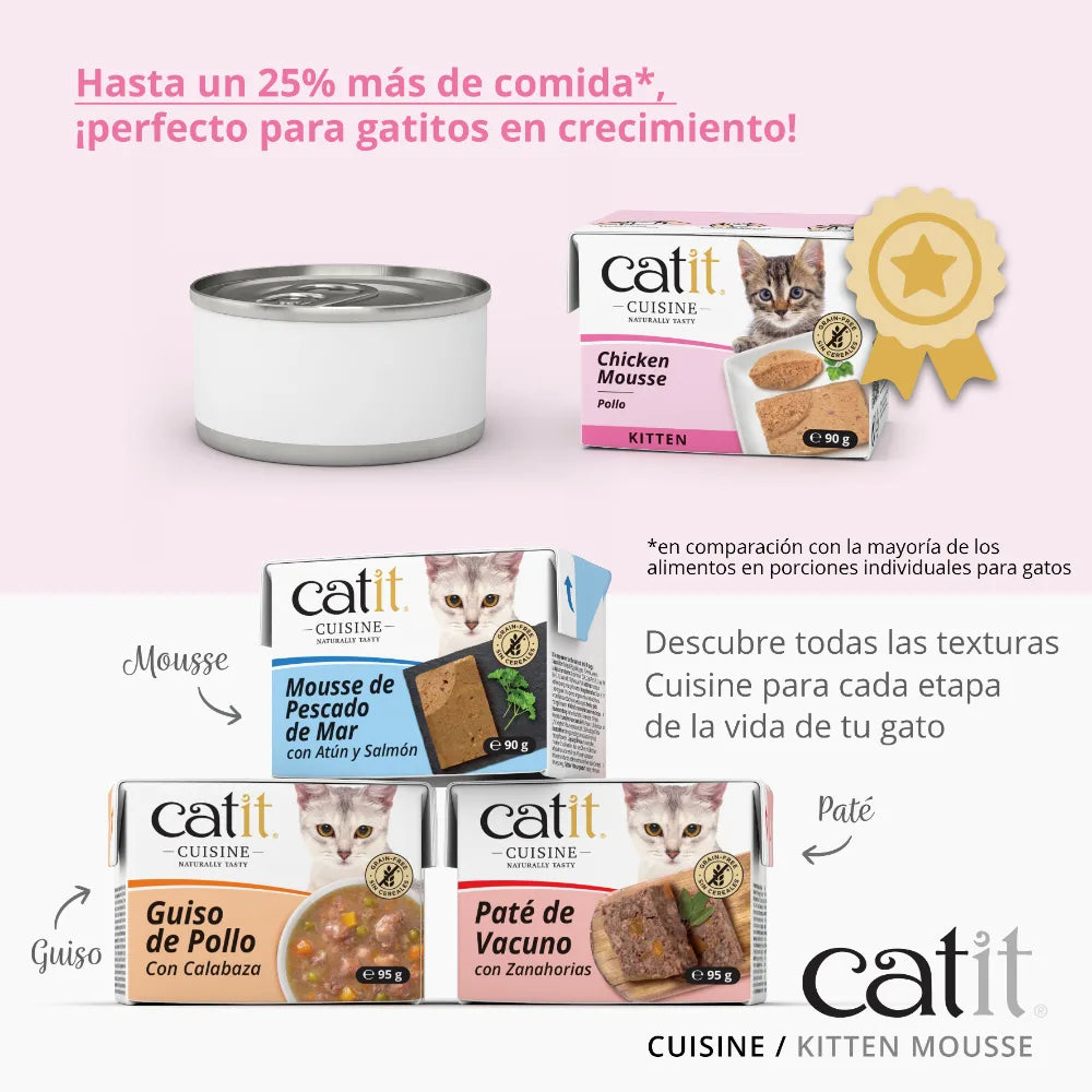 Mousse Kitten Pollo con Pavo Catit Cuisine 90 g
