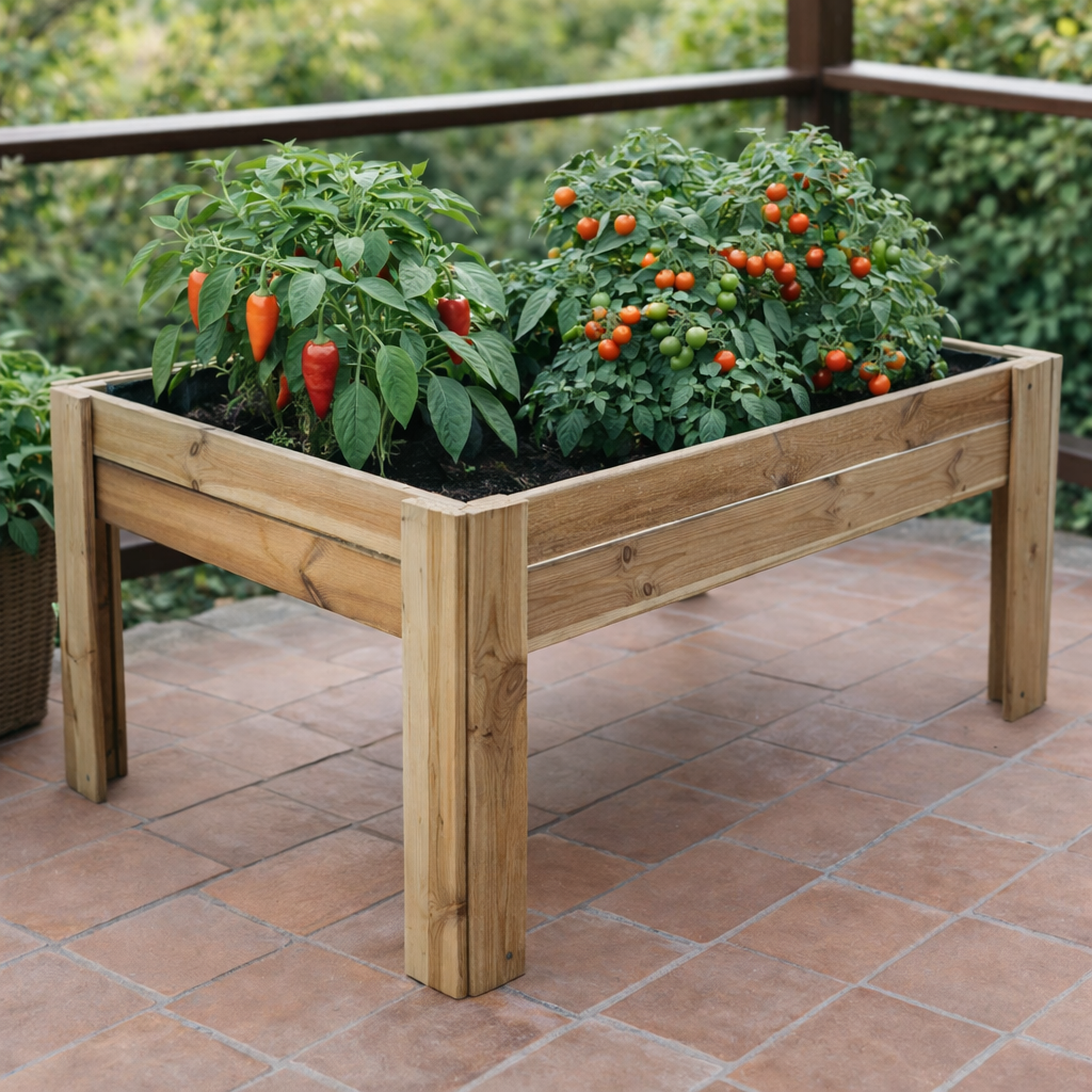 Mesa De Cultivo Hana Profunda 20cm Vidahuerto 120x80x80 Cm._1