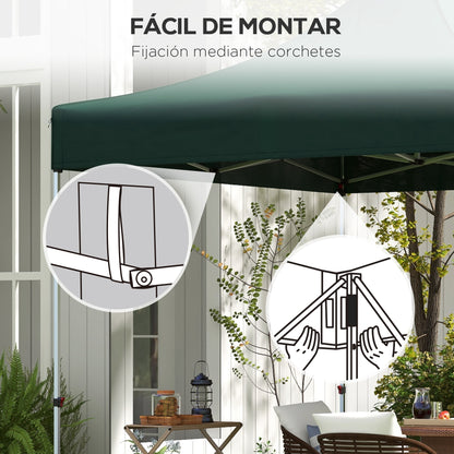 Outsunny Techo De Repuesto Para Carpa Plegable 3x3 M Impermeable Verde Oscuro_5