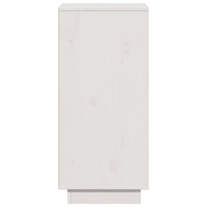 Aparador De Madera Maciza De Pino Blanco 31,5x34x75 Cm / Vetonek_4