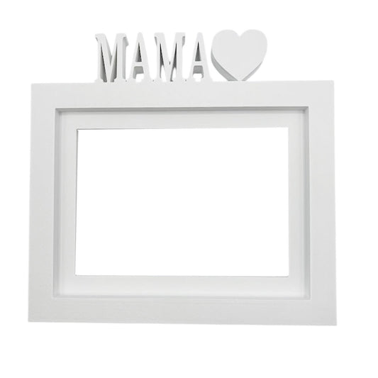 Marco De Fotos Mesa O Pared Modelo Mama 24x22.5cm Para Fotos 15x20cm Blanco_0