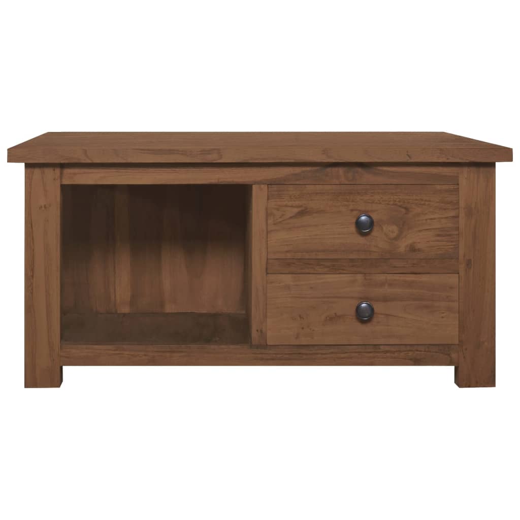 Mesa De Centro De Madera Maciza De Teca 68x68x33 Cm_1