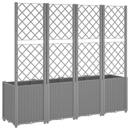 Jardinera Con Enrejado Pp Gris Claro 160x40x140 Cm_4
