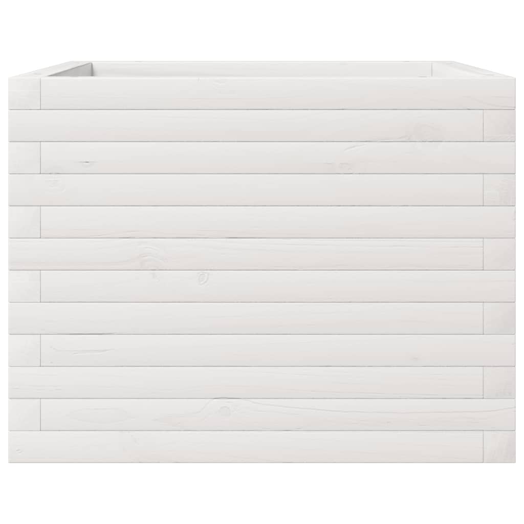 Jardinera De Madera Maciza De Pino Blanco 60x60x45,5 Cm_4