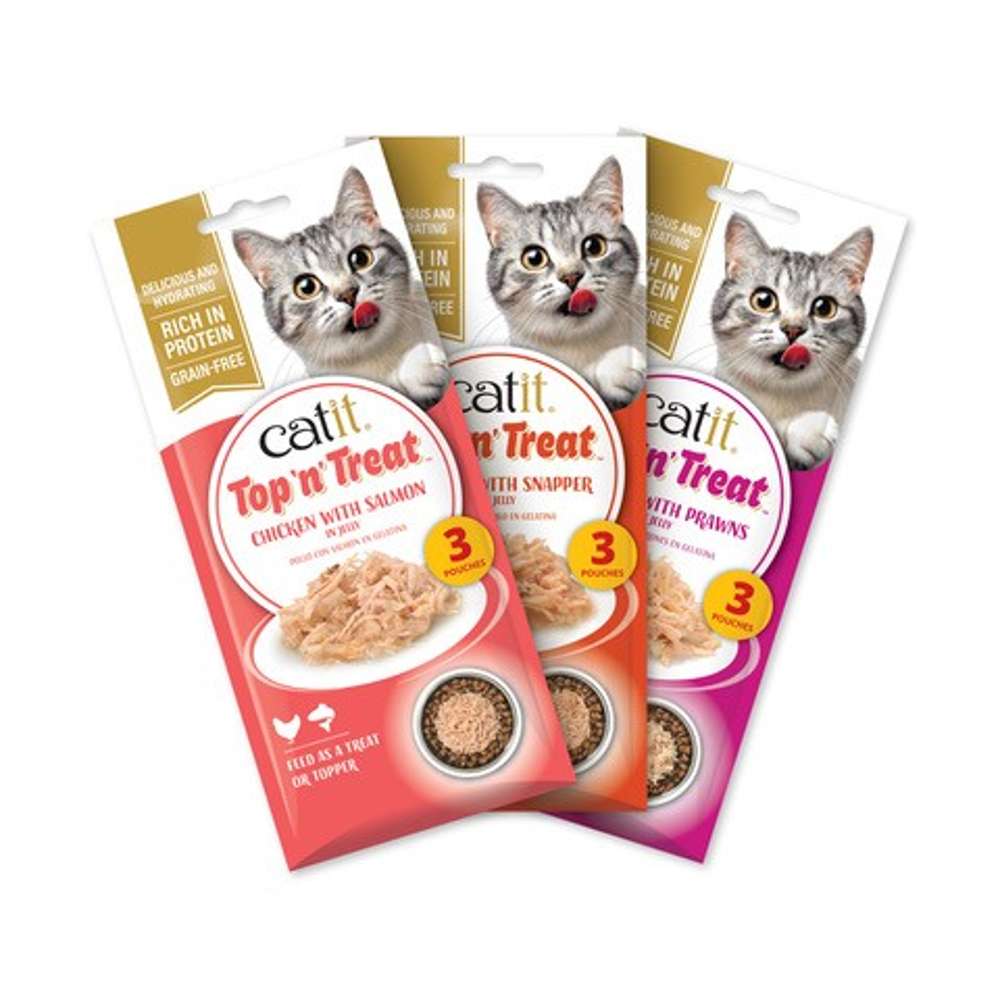 Catit Top 'N Treat, Pollo y Pargo, 3x60g