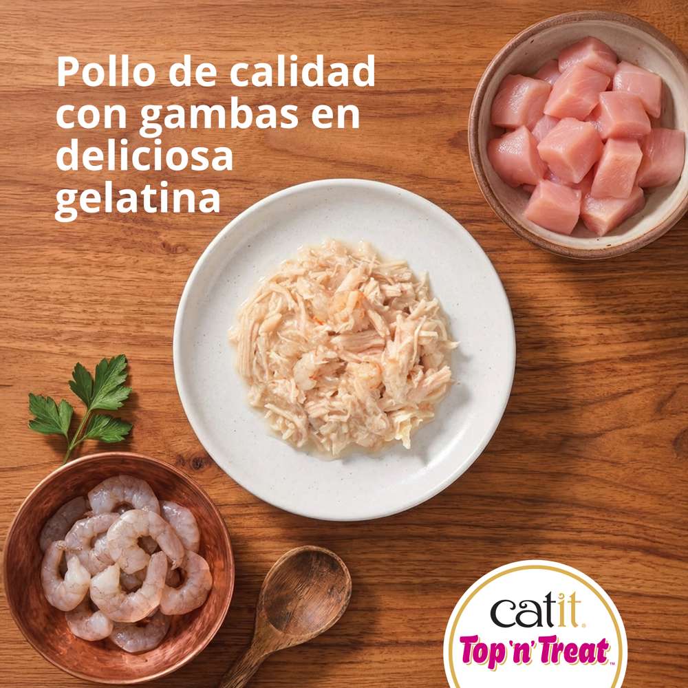 Catit Top 'N' Treat Pollo y Gambas 3x60g