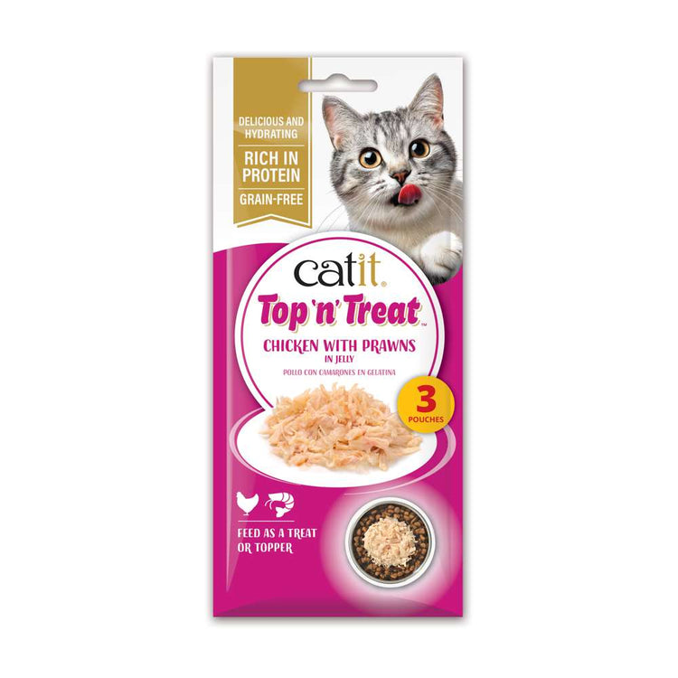 Catit Top 'N' Treat Pollo y Gambas 3x60g