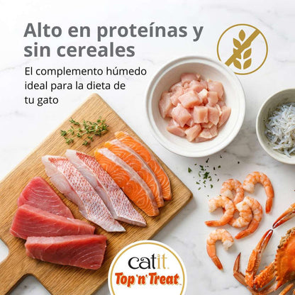 Catit Top 'N Treat, Atún y Shirasu, 3x60g