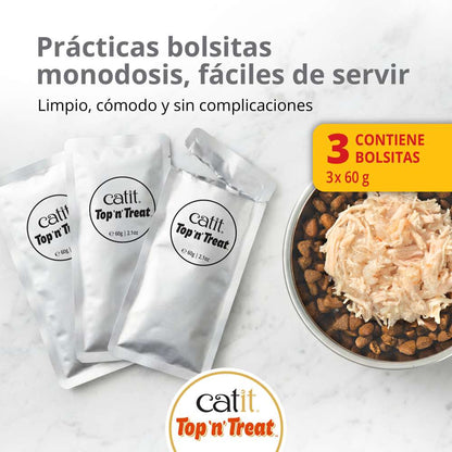 Catit Top 'N Treat, Pollo y Pargo, 3x60g