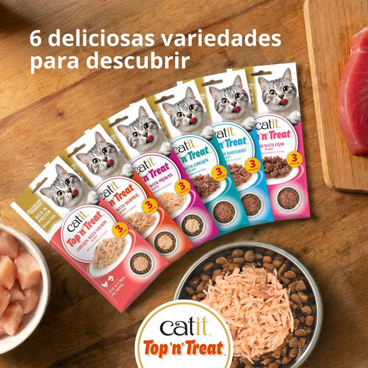 Catit Top 'N Treat, Atún y Pollo, 3x60g