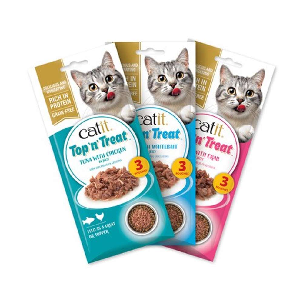 Catit Top 'N Treat, Atún y Pollo, 3x60g