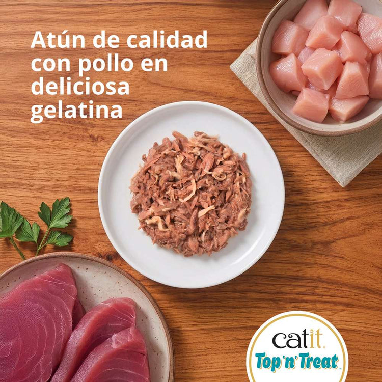 Catit Top 'N Treat, Atún y Pollo, 3x60g