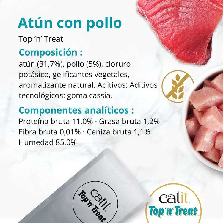 Catit Top 'N Treat, Atún y Pollo, 3x60g