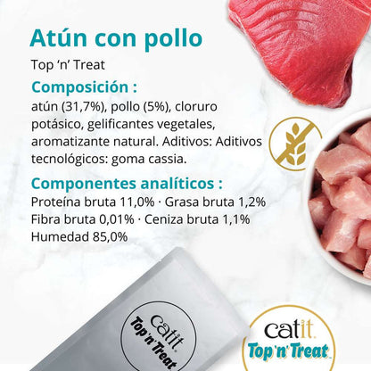 Catit Top 'N Treat, Atún y Pollo, 3x60g