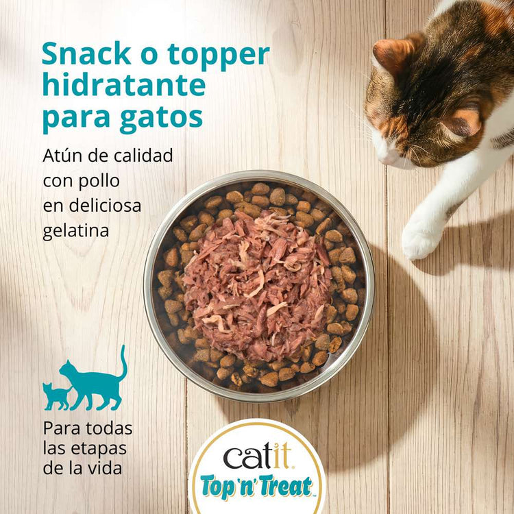 Catit Top 'N Treat, Atún y Pollo, 3x60g