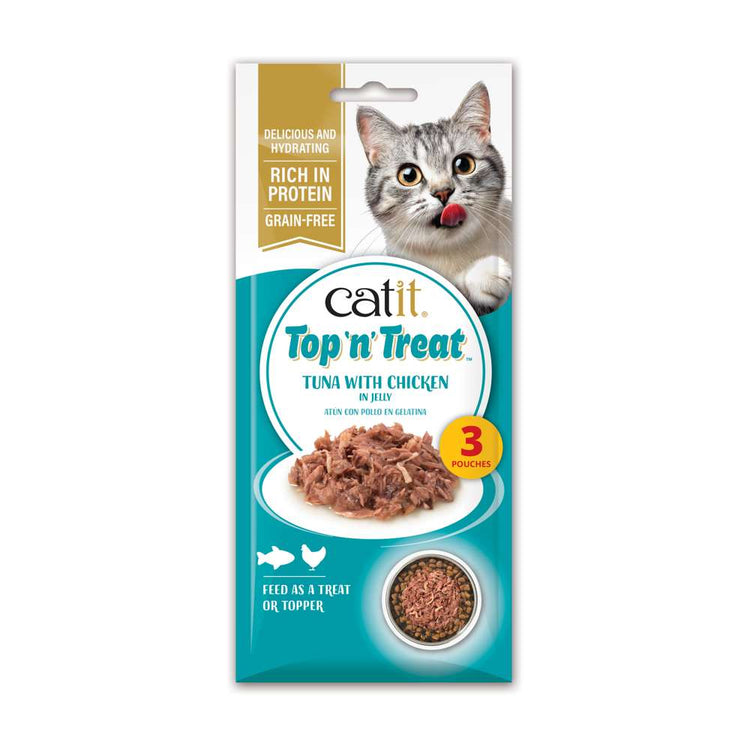 Catit Top 'N Treat, Atún y Pollo, 3x60g