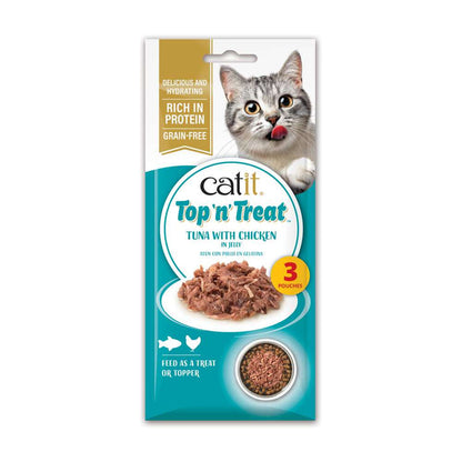 Catit Top 'N Treat, Atún y Pollo, 3x60g