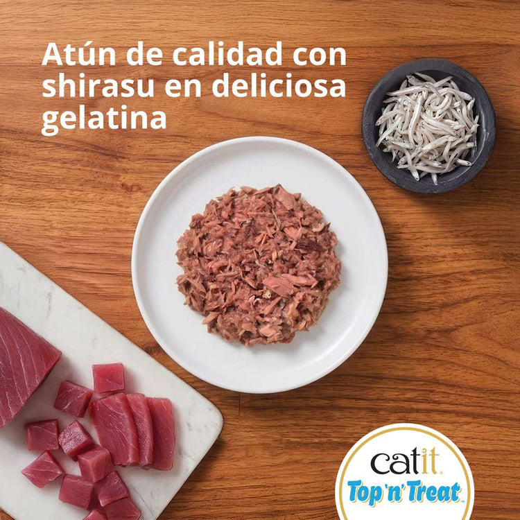 Catit Top 'N Treat, Atún y Shirasu, 3x60g