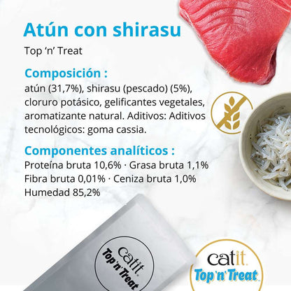 Catit Top 'N Treat, Atún y Shirasu, 3x60g