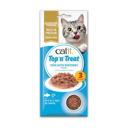 Catit Top 'N Treat, Atún y Shirasu, 3x60g