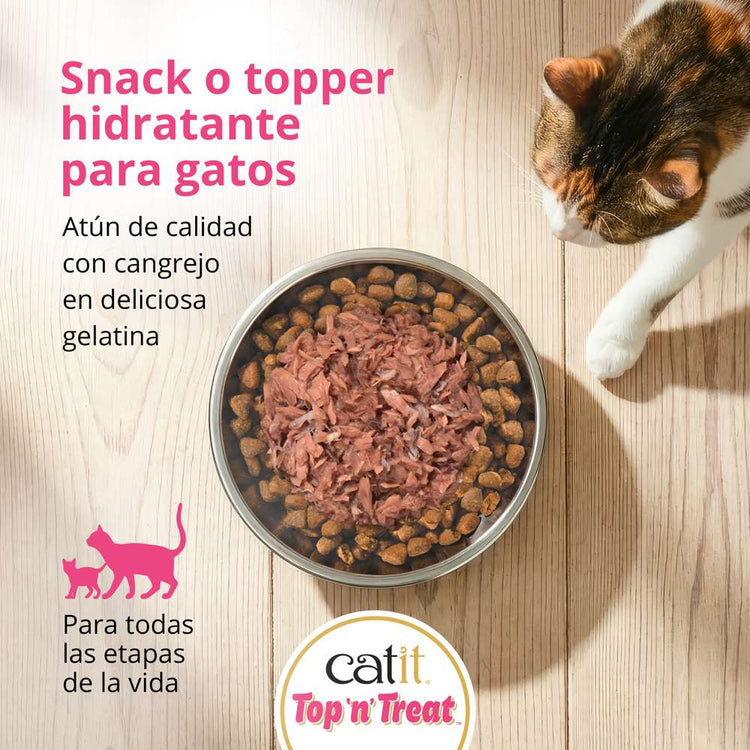 Catit Top 'N Treat, Atún y Cangrejo, 3x60g