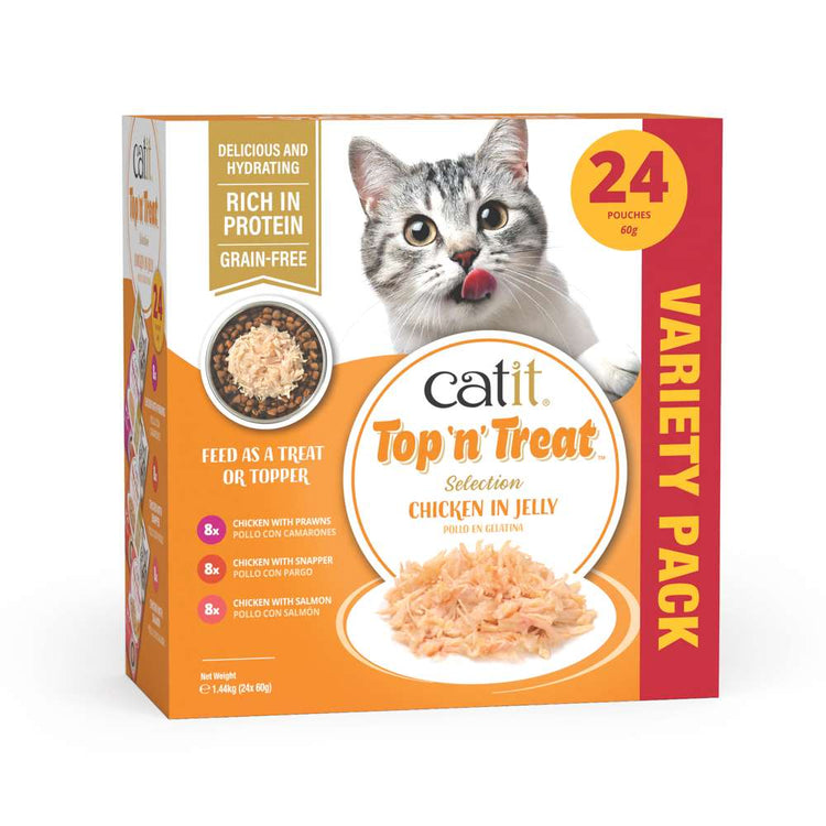 Catit Top 'N Treat, Multipack Pollo, 24x60g