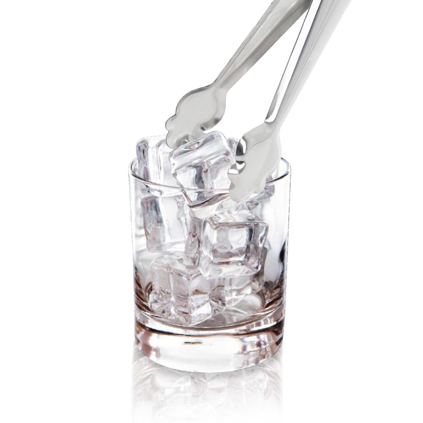 Pinzas Para Hielo De Acero Inoxidable Con Muelle De Apertura Automatica. Longitud 19 Cm._3