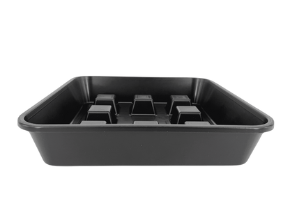 Plato Cuadrado De Plástico Resistente 19,7 X 19,7 X 4 Cm – Negro