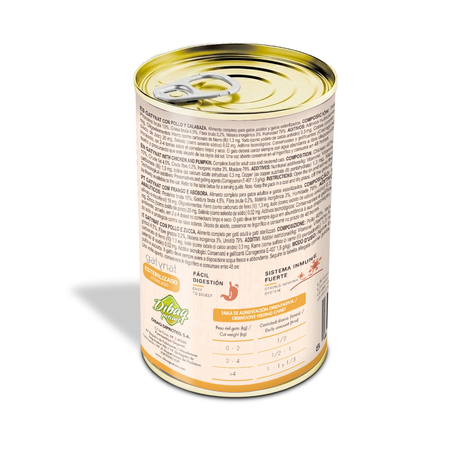 Gatynat Pollo Y Calabaza, 400g X 12 Latas_2