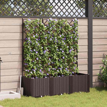 Macetero De Jardín 3 Uds. Marrón 120 X 40 X 143 Cm Pp_1