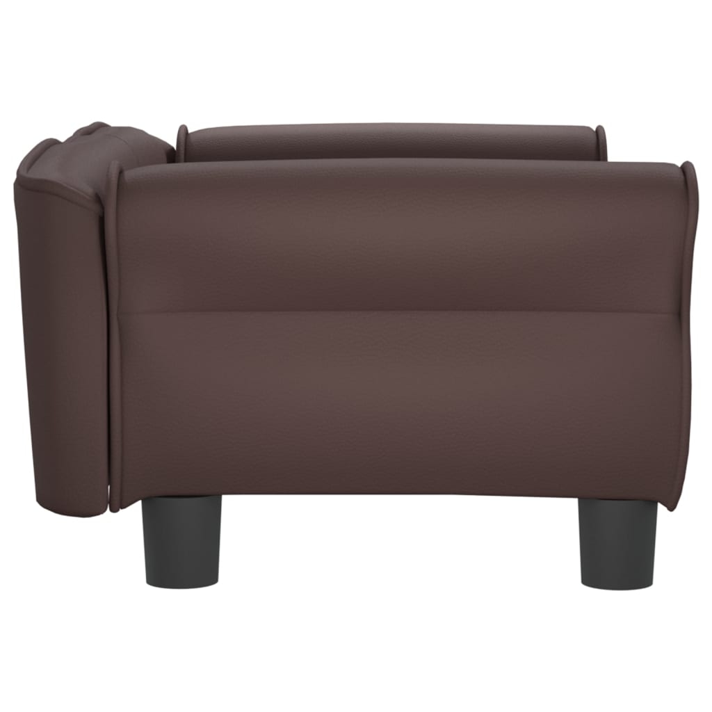 Cama Para Perros De Cuero Sintético Marrón 70x45x30 Cm / Vetonek_1