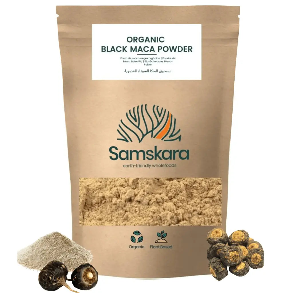 Maca Negra En Polvo Bio - 500g | Superalimento Ecológico Vegano Para Batidos, Smoothies Y Zumos, Sin Azúcares Añadidos_0