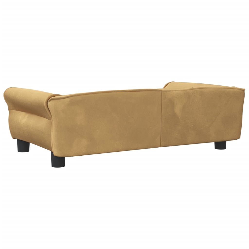 Cama Para Perros De Terciopelo Marrón 95x55x30 Cm / Vetonek_1