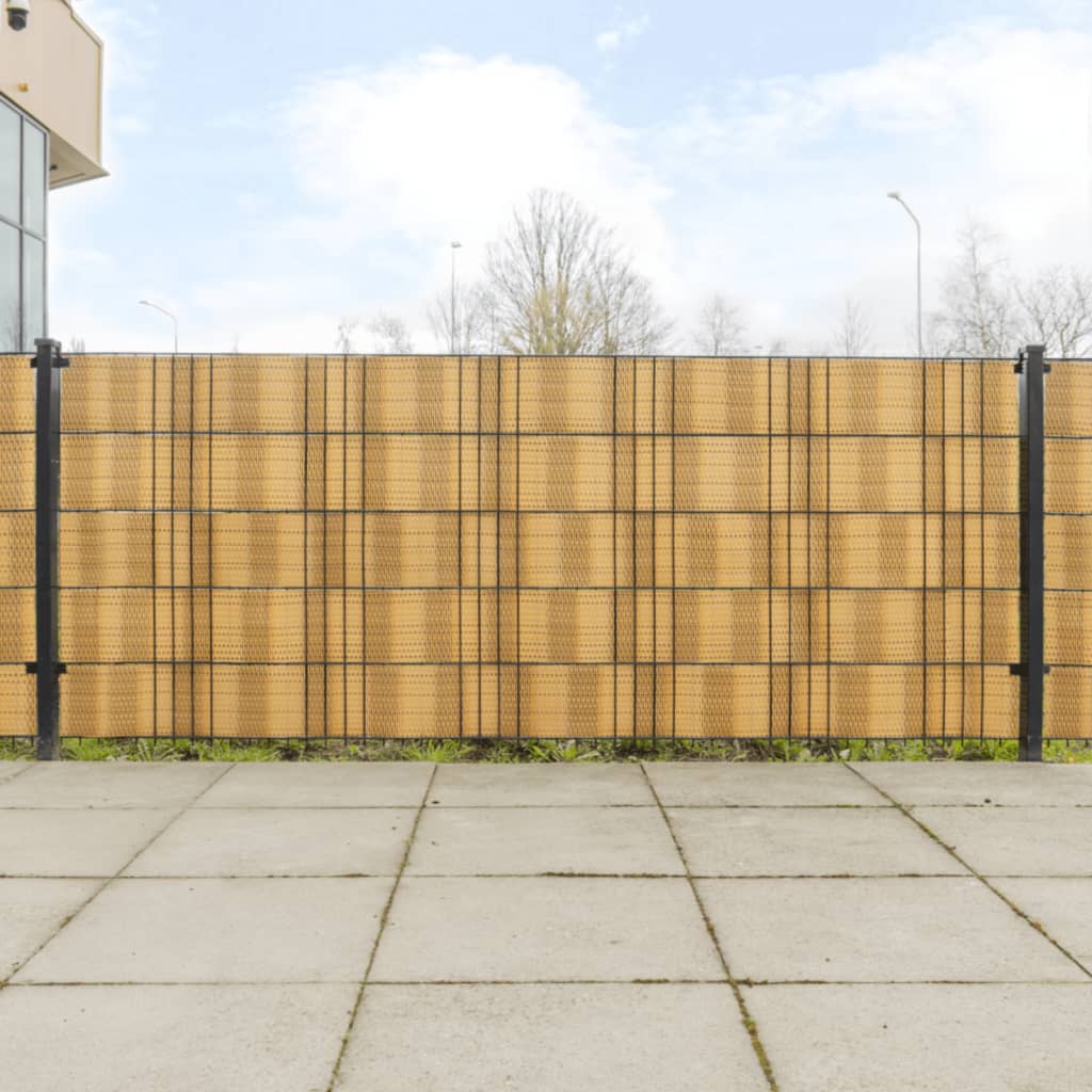 Toldos De Balcón 10 Uds Ratán Sintético Marrón Claro 255x19 Cm / Vetonek_0
