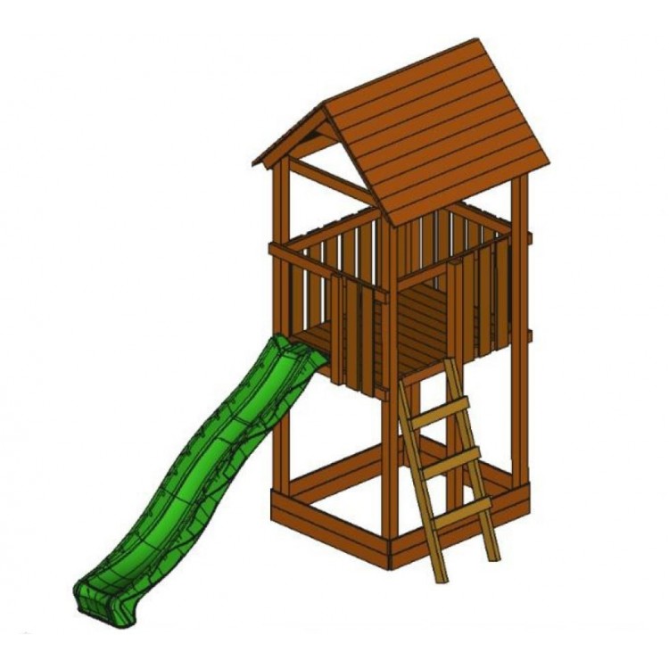 Parque Infantil Masgames Tibidabo L Techo De Madera Con Columpio Basica: Con Arenero En La Base.