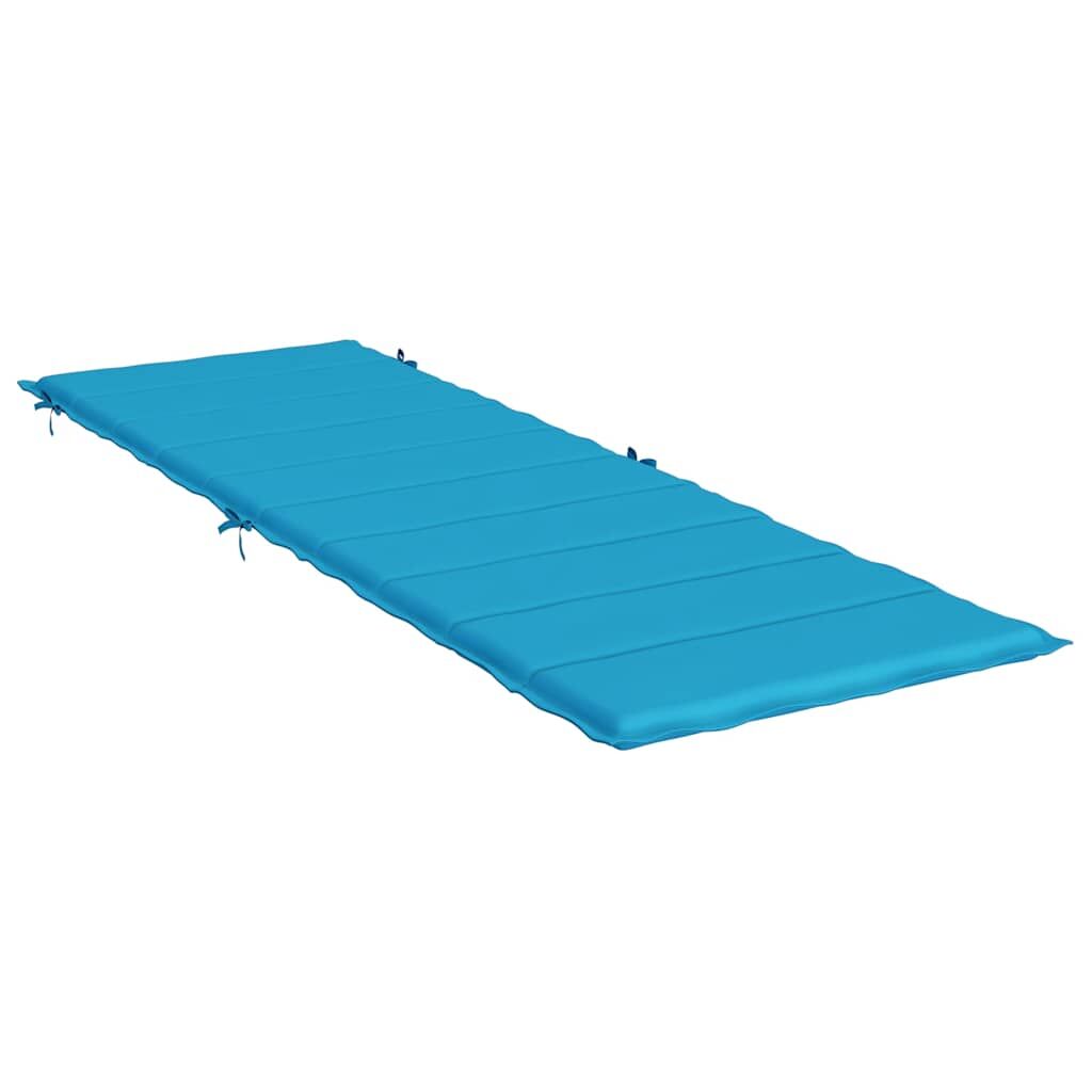 Vidaxl Cojín De Tumbona De Tela Oxford Azul 186x58x4 Cm_3