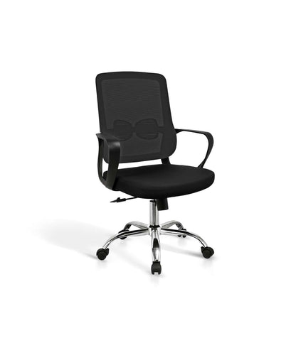 Silla Despacho Giratoria Elevable Acabado Negro, 60m(ancho) 100/110cm(altura) 61cm(fondo)_0