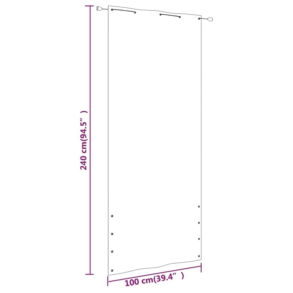 Vidaxl Toldo Para Balcón De Tela Oxford Azul 100x240 Cm_2