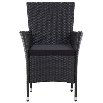 Vidaxl Set Comedor De Jardín 7 Piezas Y Cojines Ratán Sintético Negro_4