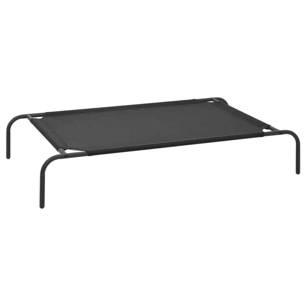 Cama De Perro Elevada Negra Textilene L / Vetonek_4