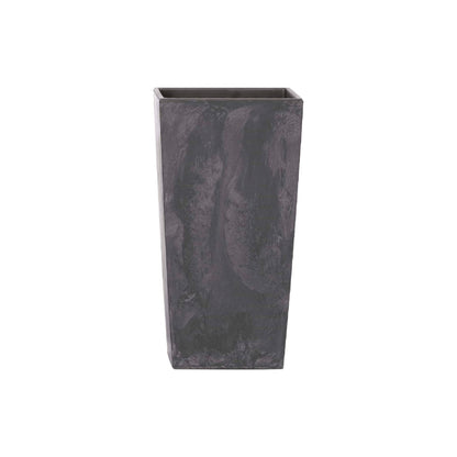 Pack 3 Macetas Altas Prosperplast (11,4/19/35 Litros) Urbi Square Effect De Plastico En Color Antracita Con Deposito._1