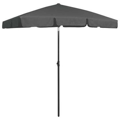 Vidaxl Sombrilla De Playa Gris Antracita 180x120 Cm_1