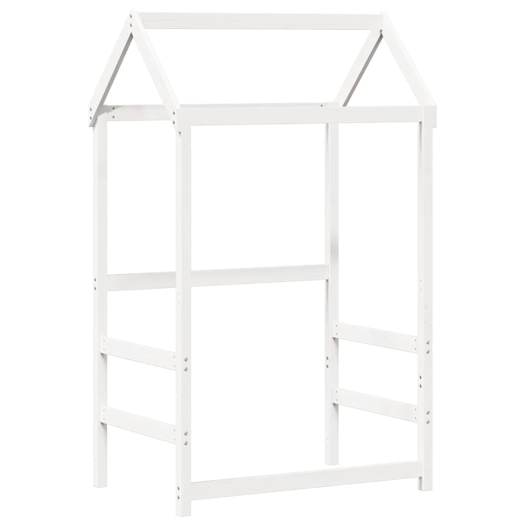 Techo De Cama Infantil Madera Maciza Pino Blanco 98x70x176,5 Cm_0