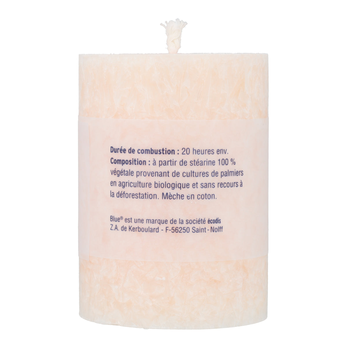 Velas cilíndrica pequeña color marfil 56 x 80 mm 174 g Blue 6 uds