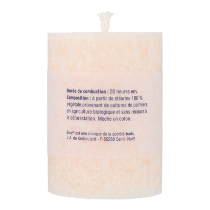 Velas cilíndrica pequeña color marfil 56 x 80 mm 174 g Blue 6 uds